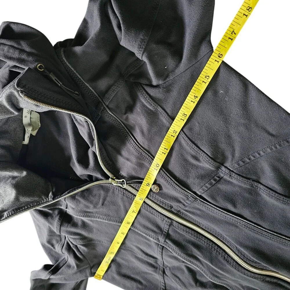 Athleta Women's Athletic Zip Hoodie Jacket Black Hooded size XS - Picture 12 of 13